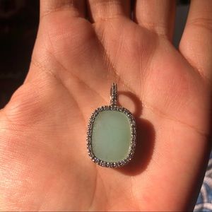 Turquoise & Silver Pendant for Necklace